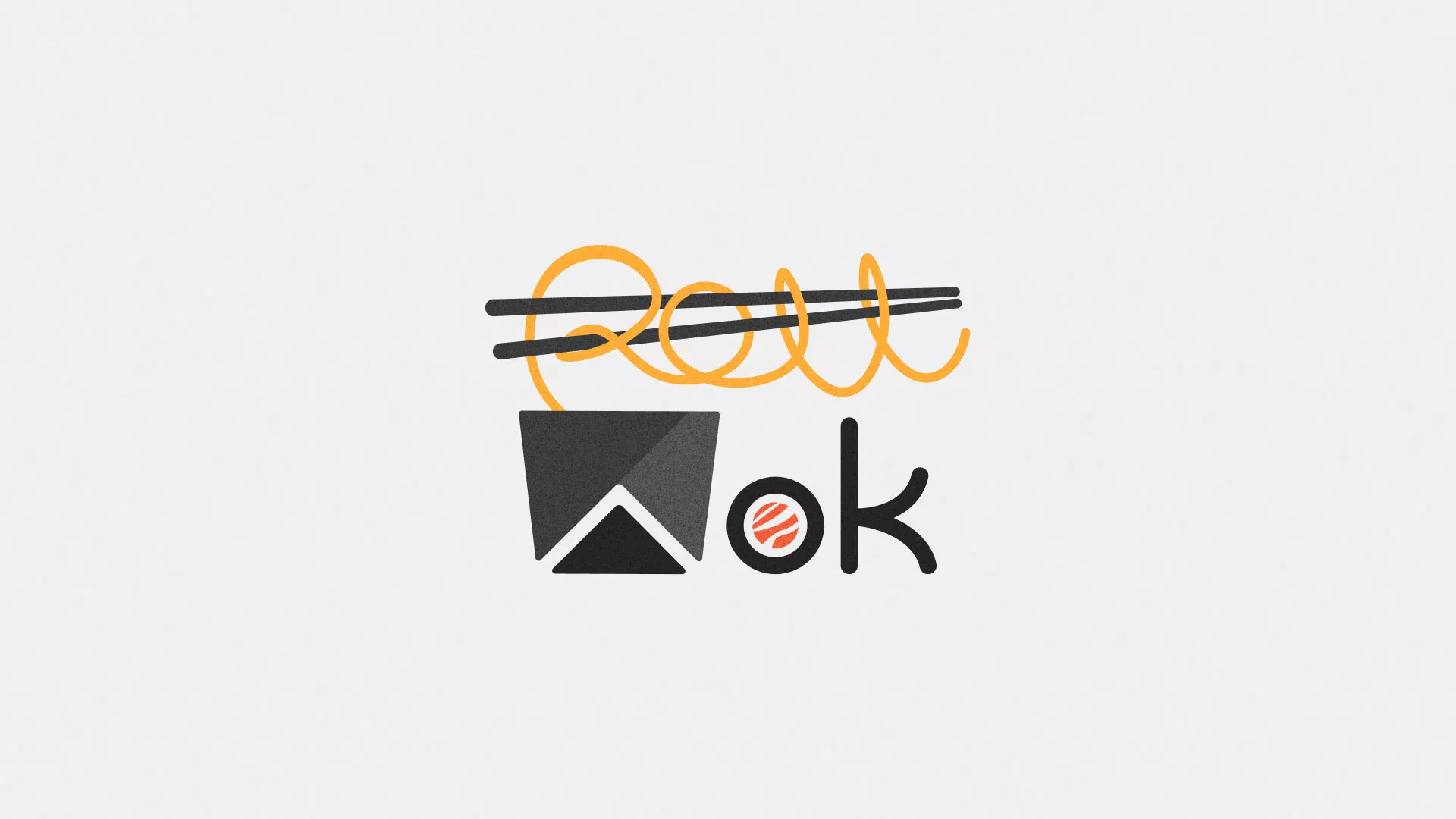 Разработка логотипа суши-бара «Roll Wok Club» в Чехове