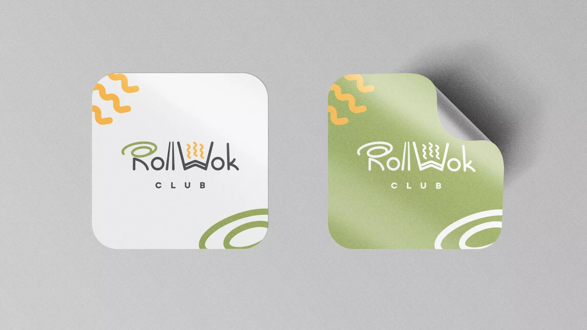 Разработка логотипа и фирменного стиля суши-бара «Roll Wok Club» в Чехове